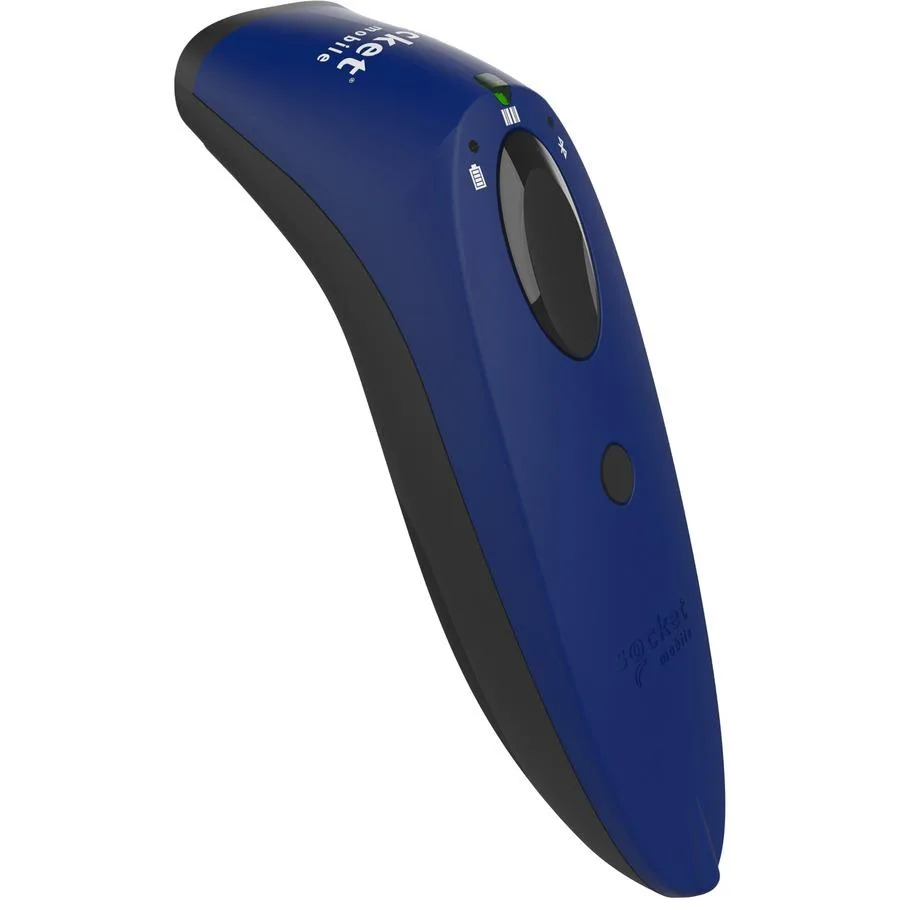 Blue SocketScan S720 barcode reader with wrist strap