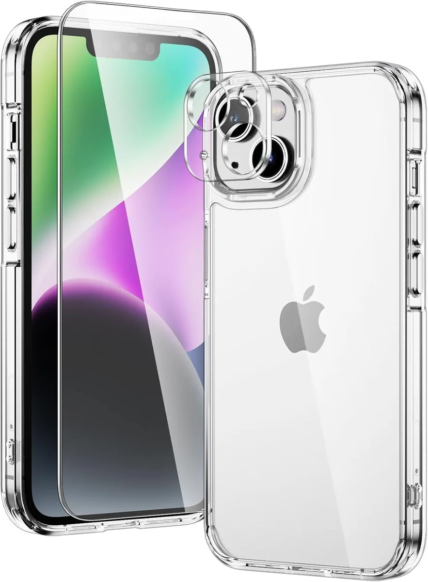 TAURKENAM TAURKENAM iPhone 14 Clear Case with Screen & Camera Protectors — product photo