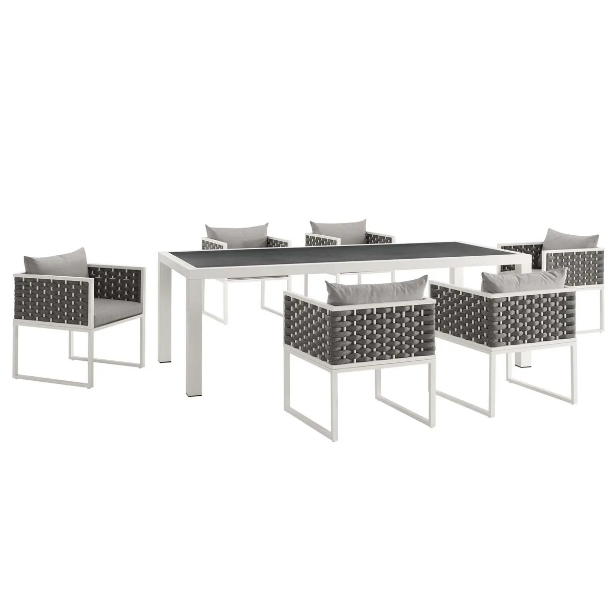 Modway Furniture Modway Furniture Stance 7-Piece Dining Set White Gray — product photo