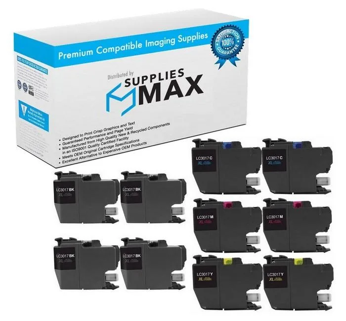 SuppliesMax SuppliesMax LC-3017-4BK2CMY High Yield Inkjet Combo Pack (4-BK/2-C/M/Y) — product photo