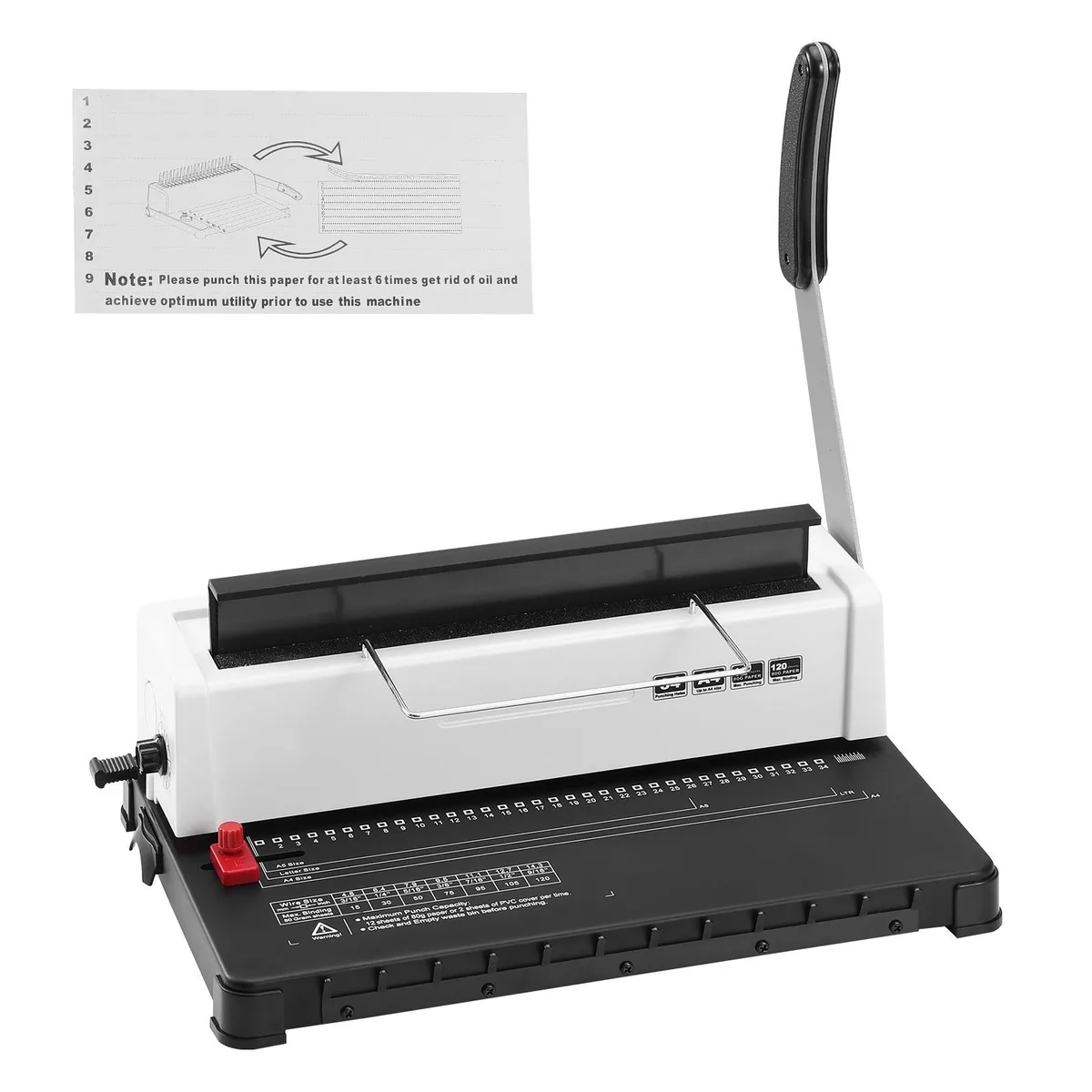 VEVOR VEVOR Coil Spiral Binding Machine 34-Hole 120-Sheet A4 Letter — product photo