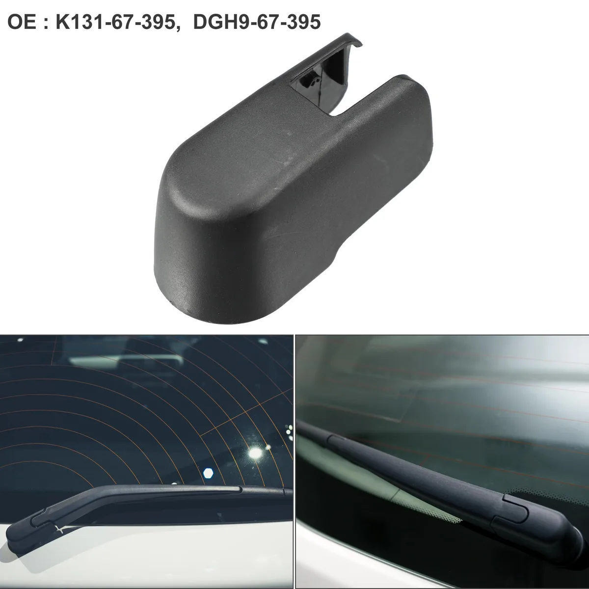 Unique-Bargains Unique-Bargains Rear Wiper Arm Cover Cap for Mazda CX-30 2020-2021 Black — product photo