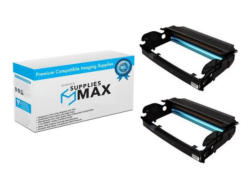 Two black drum units in a sealed box