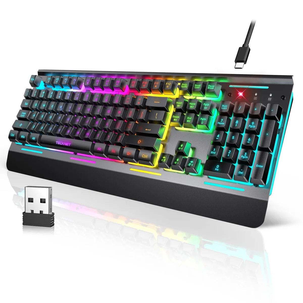  Redragon Wireless Gaming Keyboard 2.4G Wired 4000mAh 15-Zone RGB Whisper Quiet Switches — product photo