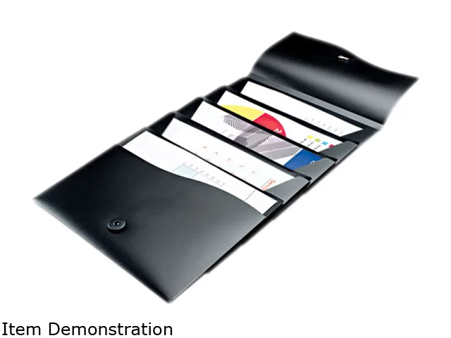 Avery Avery 73517 Slide &amp; View Expanding File 5 Pockets Polypropylene Letter Black — product photo