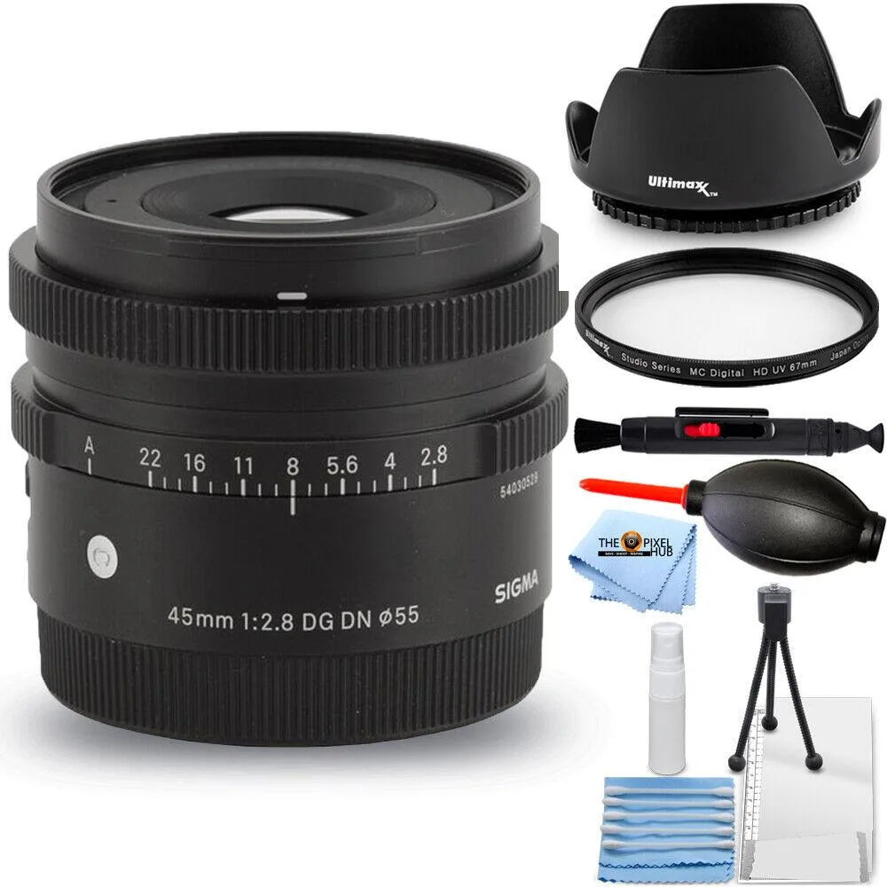 SIGMA SIGMA 45mm f/2.8 DG DN Contemporary Sony E 5PC Bundle 360965 — product photo