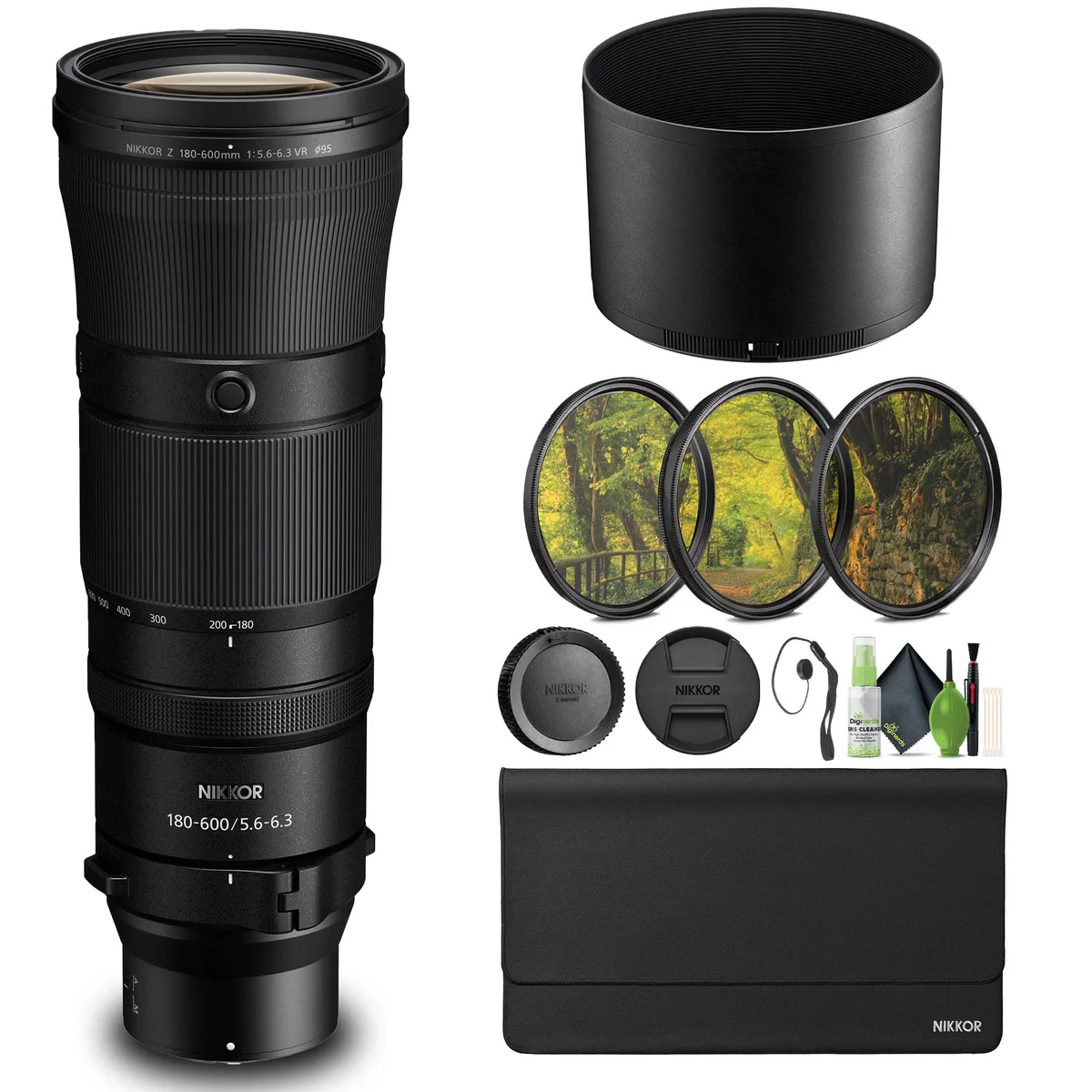 Nikon Inc Nikon NIKKOR Z 180-600mm f/5.6-6.3 VR camera lens with filter kit — product photo