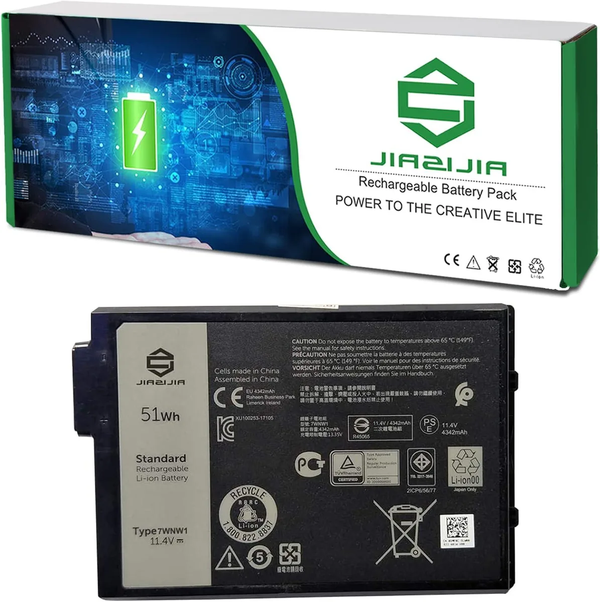 PISKEKAT PISKEKAT 7WNW1 51Wh 11.4V laptop battery for Dell Latitude 7424 5424 5420 — product photo