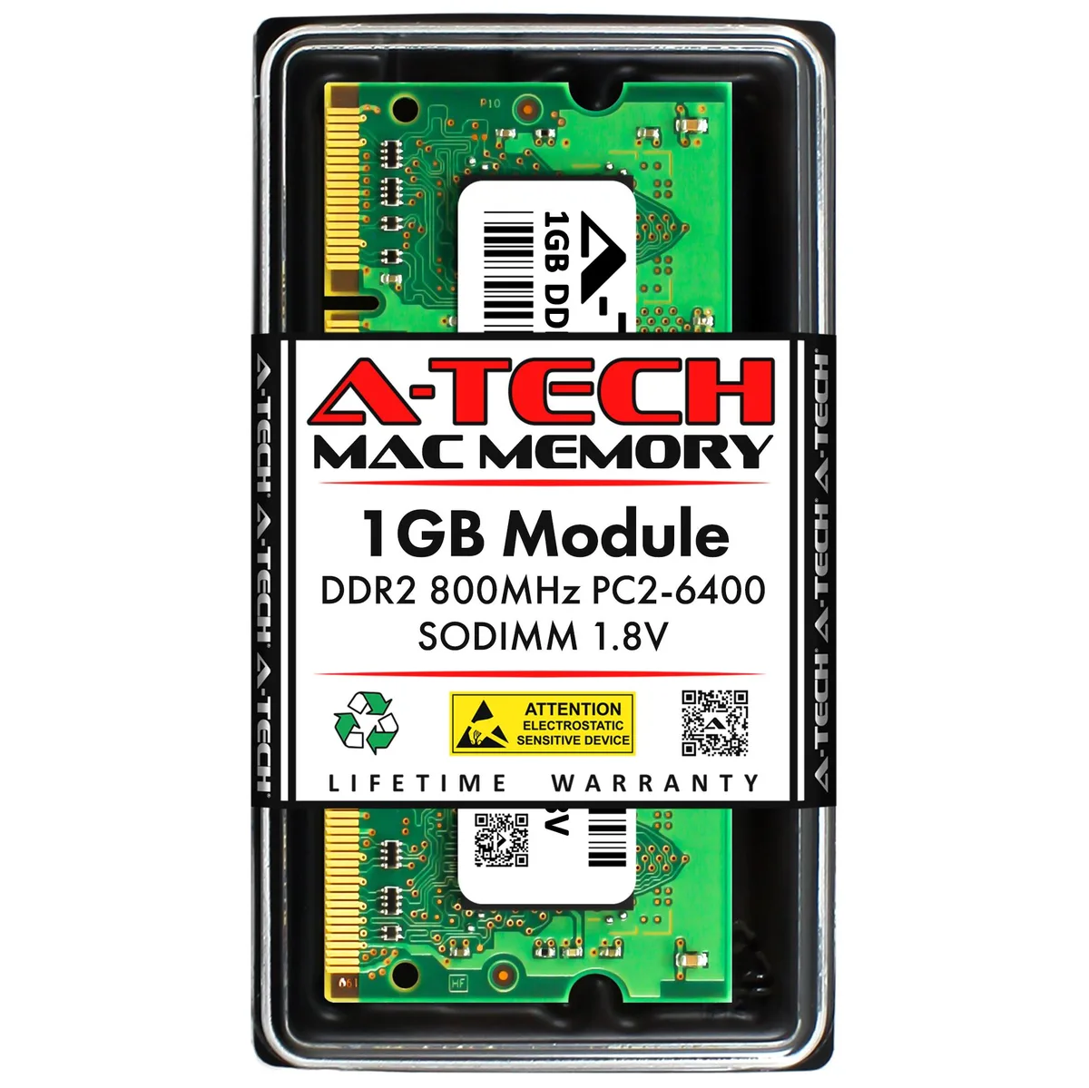 A-Tech A-Tech 1GB DDR2 800MHz PC2-6400 200-Pin SODIMM memory upgrade — product photo