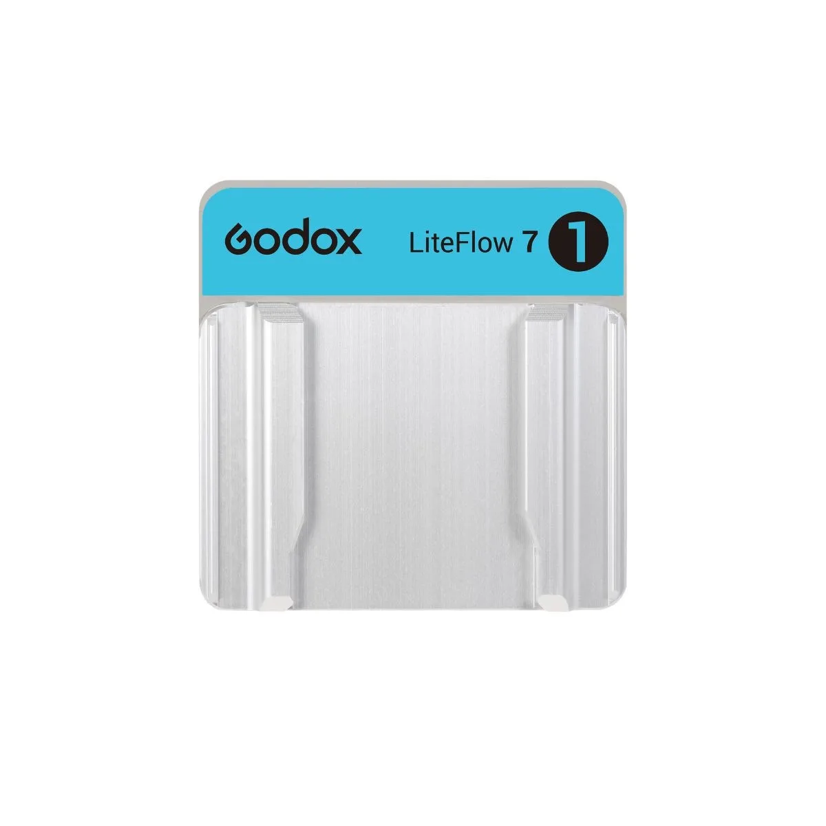 Small square silver reflector with blue coding