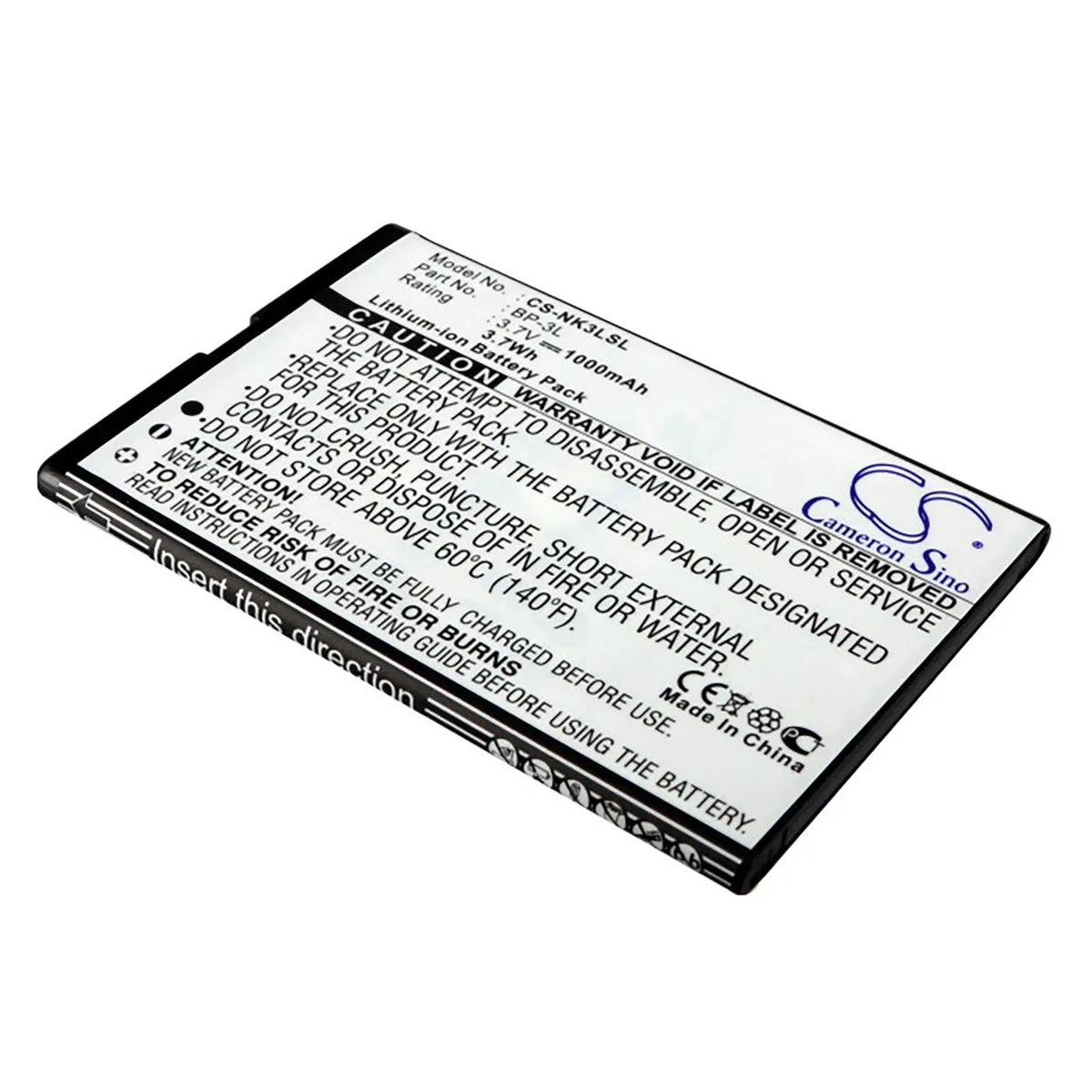 Cameron &amp; Co Cameron &amp; Co DS-CS-NK3LSL cell phone battery 3.7V 1000mAh — product photo