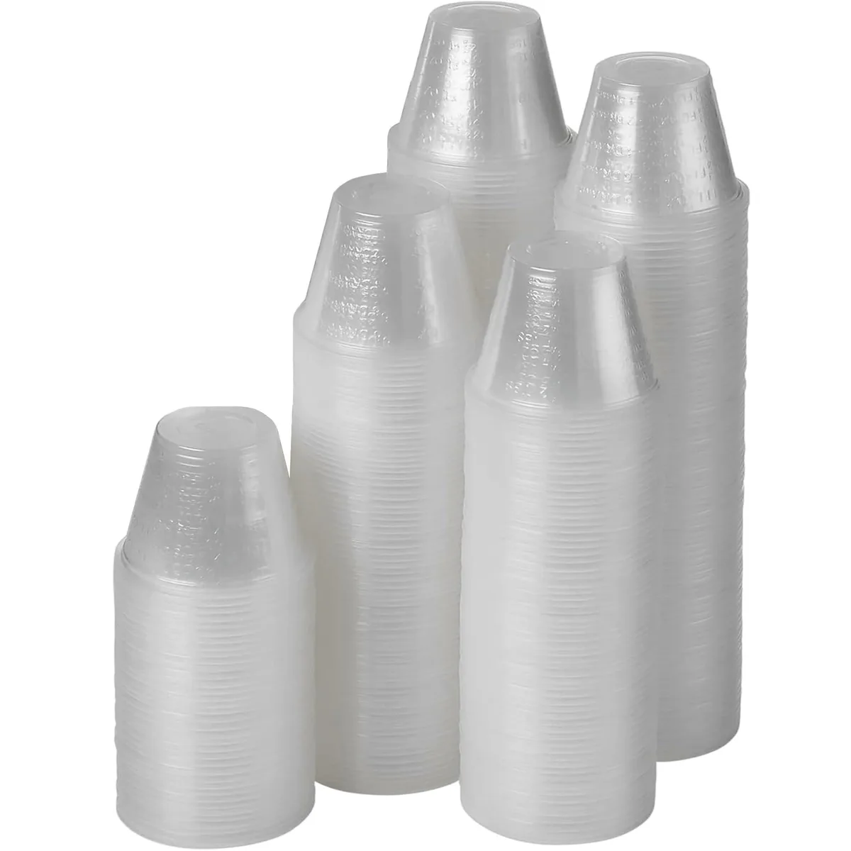 Clear plastic 1 oz graduated medicine cups, 100 pack