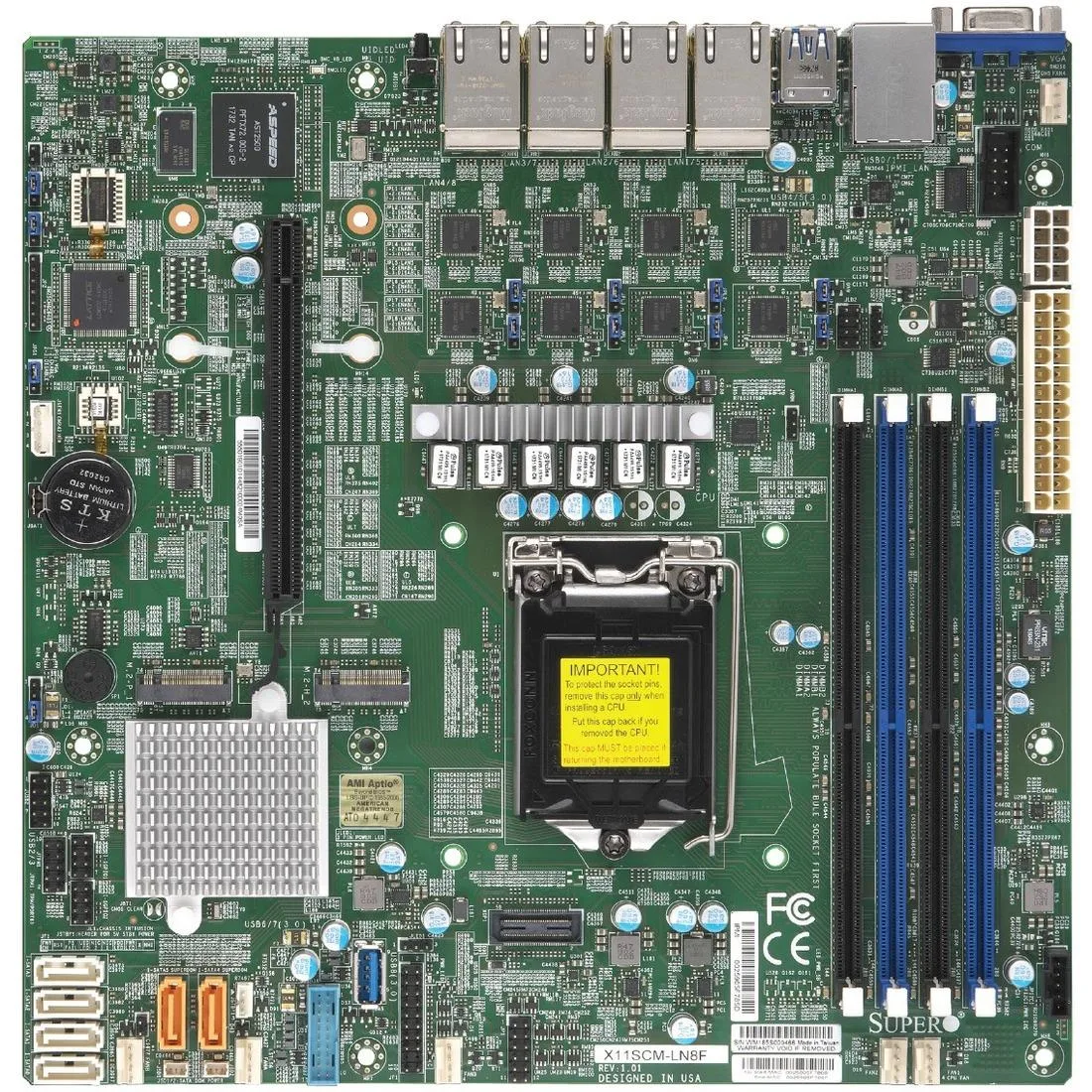 Supermicro Supermicro MBD-X11SCM-LN8F-O server motherboard — product photo