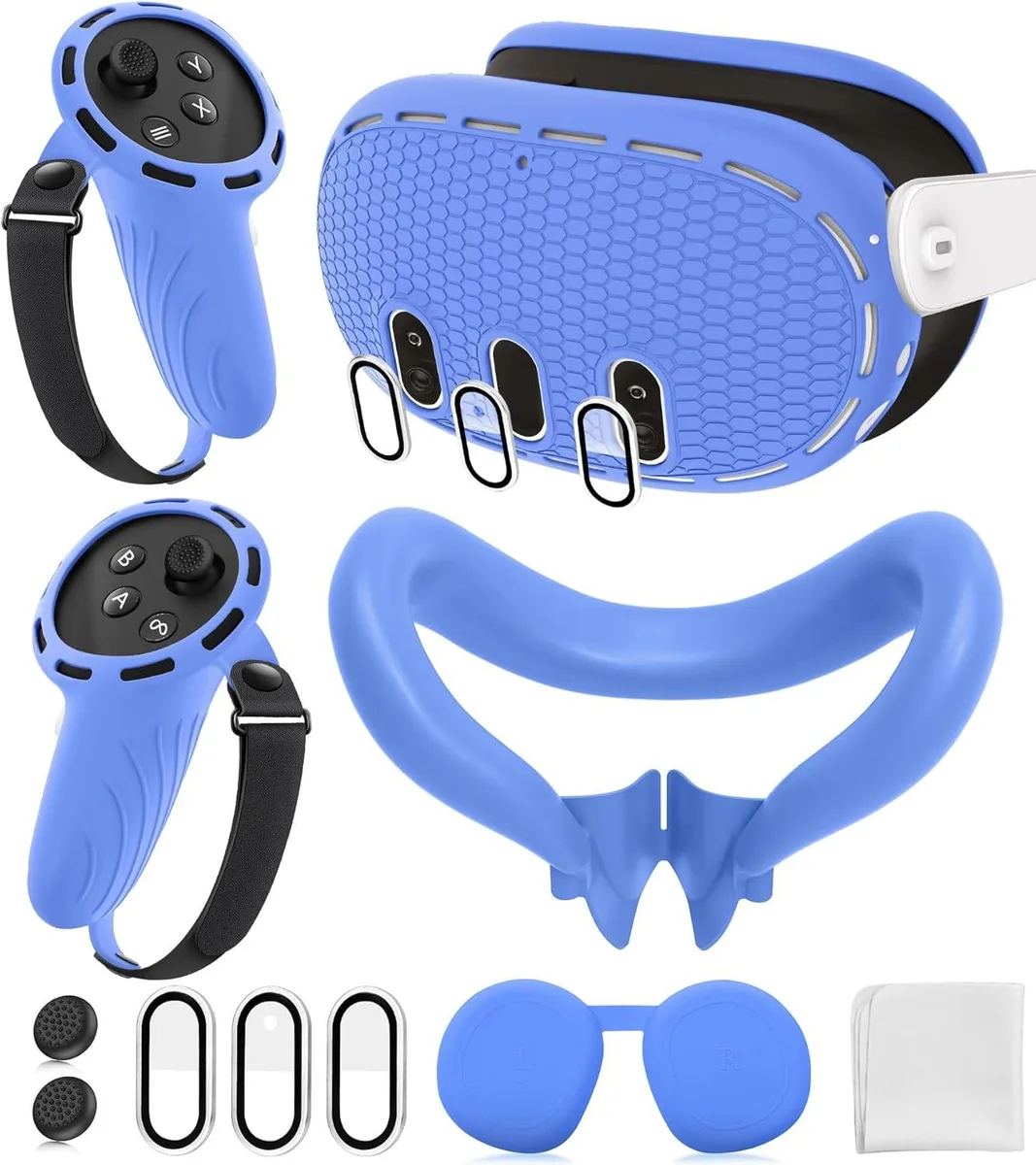 BONAEVER BONAEVER Silicone Cover Set for Meta Quest 3 Blue — product photo