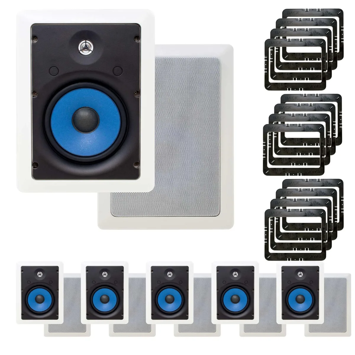 Legrand Legrand MS3651 3000 Series 6.5" In-Wall Speakers 12 Pack with Brackets — product photo