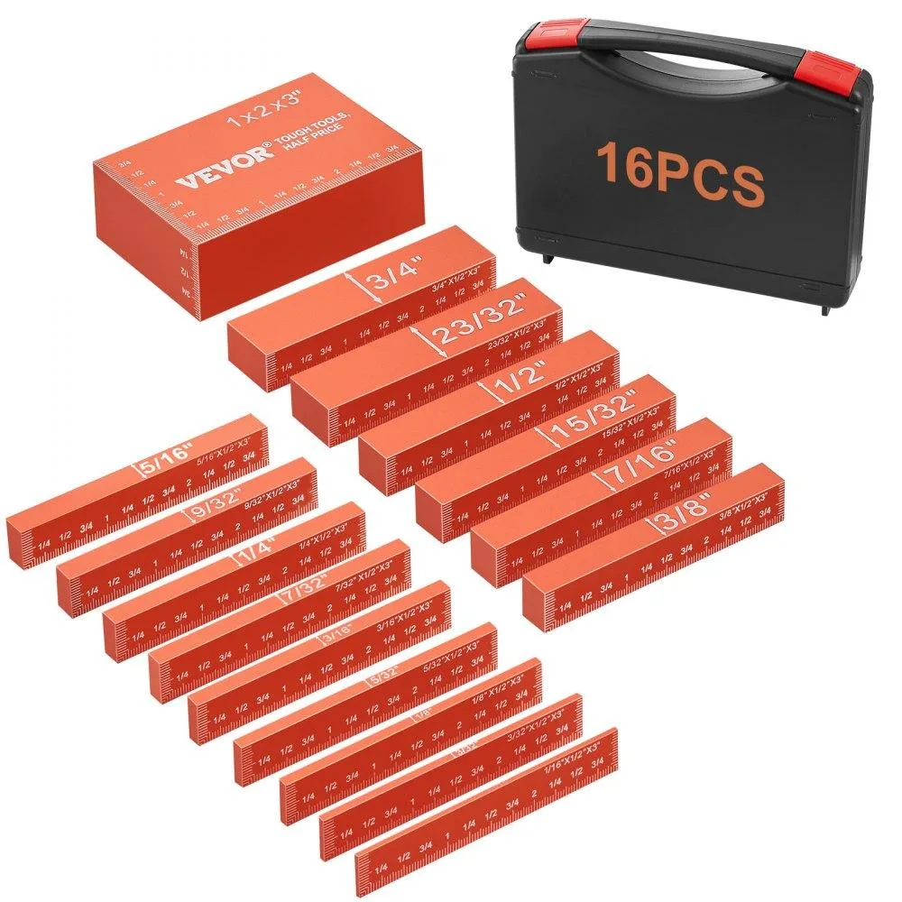 VEVOR VEVOR 16-Piece Precision Setup Block Set Aluminum Alloy 0.001" Accuracy Storage Case — product photo