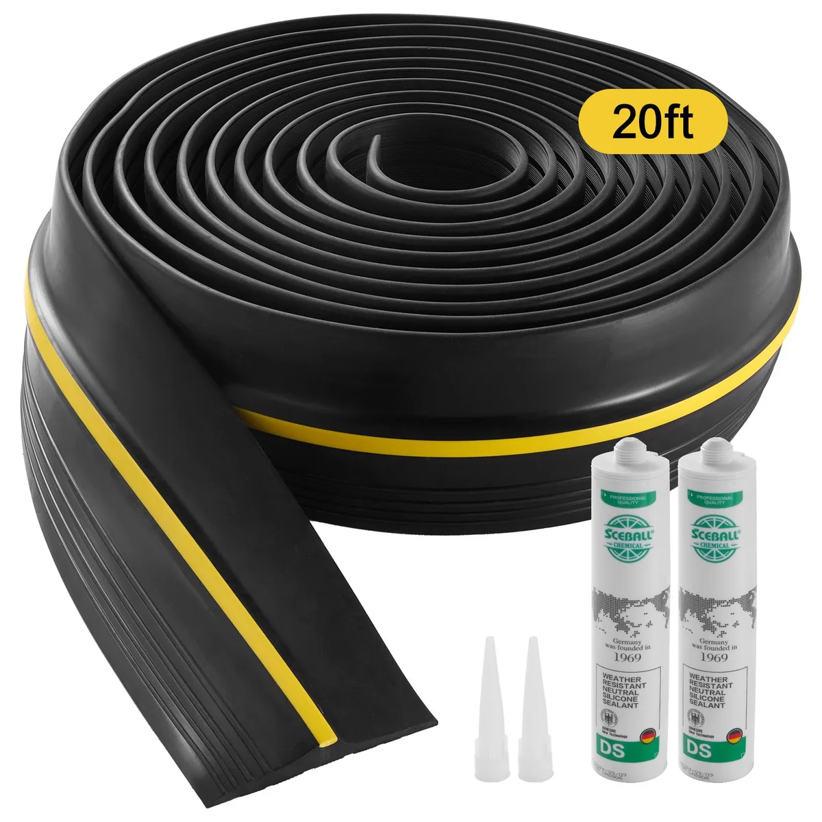 VEVOR VEVOR Garage Door Threshold Seal 20 ft Black PVC 3.5 in Wide .5 in Thick — product photo