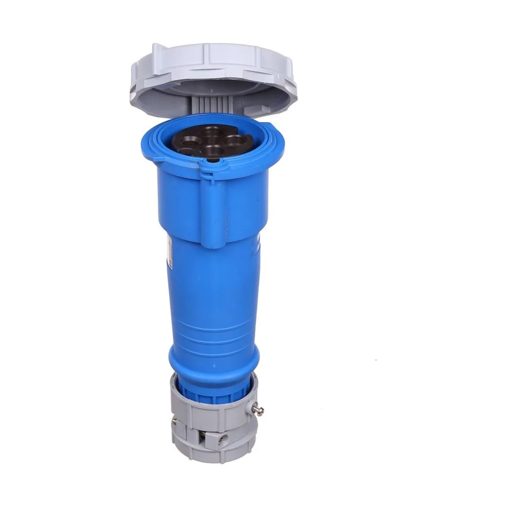 Eaton Eaton Arrow Hart AH430C9W straight blade plug 30A 250V 3-pole 4-wire grounding female blue IP69K IP67 — product photo
