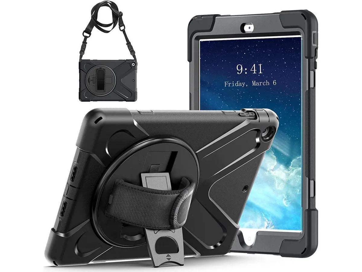 BONAEVER BONAEVER A1474 iPad Air 1st Gen 9.7 inch protective case with 360° stand and shoulder strap — product photo