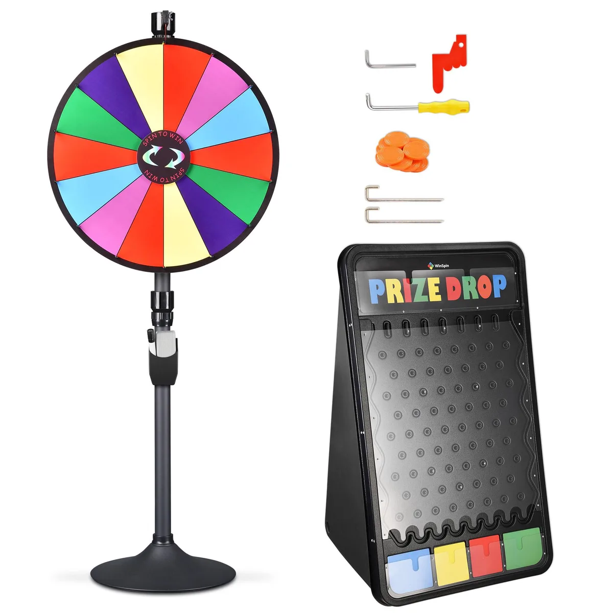 Yescom USA, Inc. Yescom USA, Inc. 35PRWPDG001-2441 24" Prize Wheel 14 Slots 41x25" Prize Drop Board supply — product photo