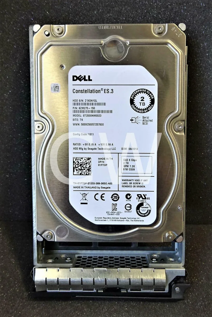 DELL DELL 1P7DP 2TB 3.5" SAS 7.2K internal hard drive — product photo