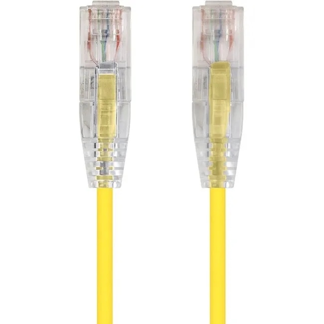 Monoprice Inc. Monoprice 113521 Cat6 SlimRun Ethernet Cable 1 ft Yellow 28AWG — product photo