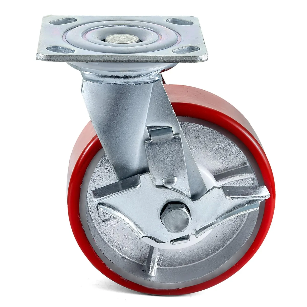 VEVOR VEVOR 4-Pack 6x2" Caster Wheels 2 Rigid 2 Swivel Side Brake 1000 lbs — product photo