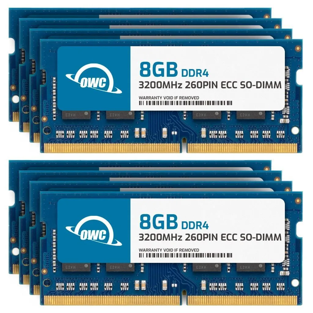 OWC OWC 64GB (8x8GB) DDR4 3200MHz ECC SO-DIMM laptop RAM — product photo