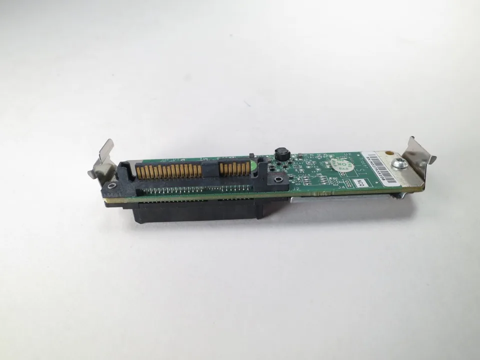 Dell 592 Sata interposer card, green circuit board with gold connectors