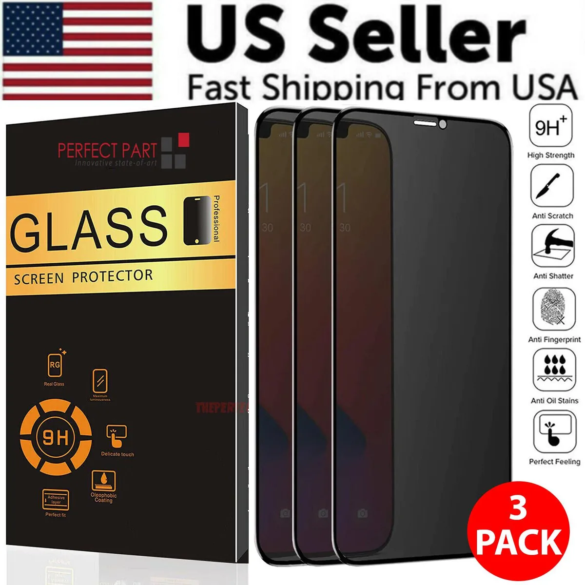 The Perfect Part The Perfect Part 565 11-pack 9H Glass Screen Protector iPhone 11 13 14 15 16 17 Pro Max — product photo