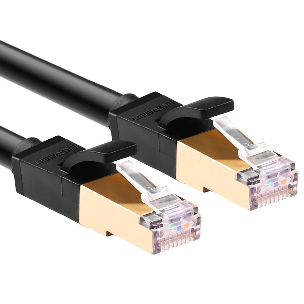 TeKit TeKit Cat7 SSTP Ethernet Cable 3.3 ft 600 MHz 10 Gbps 26 AWG Black 11268 — product photo