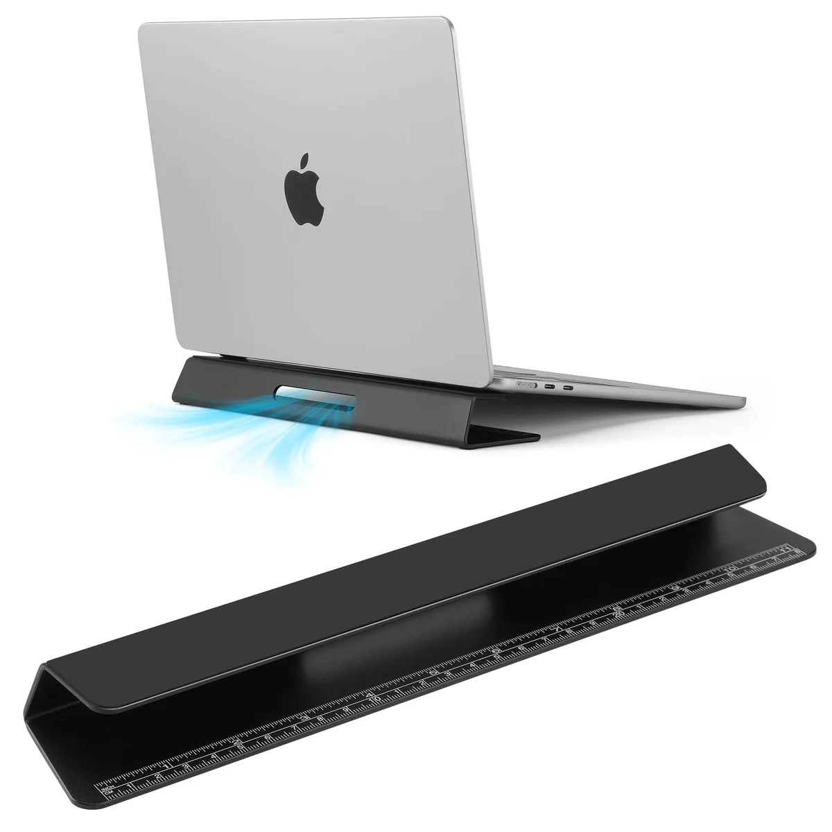  SolidTek CoolingStand CS001 Aluminium Laptop Stand 300x60x35mm 260g Black — product photo