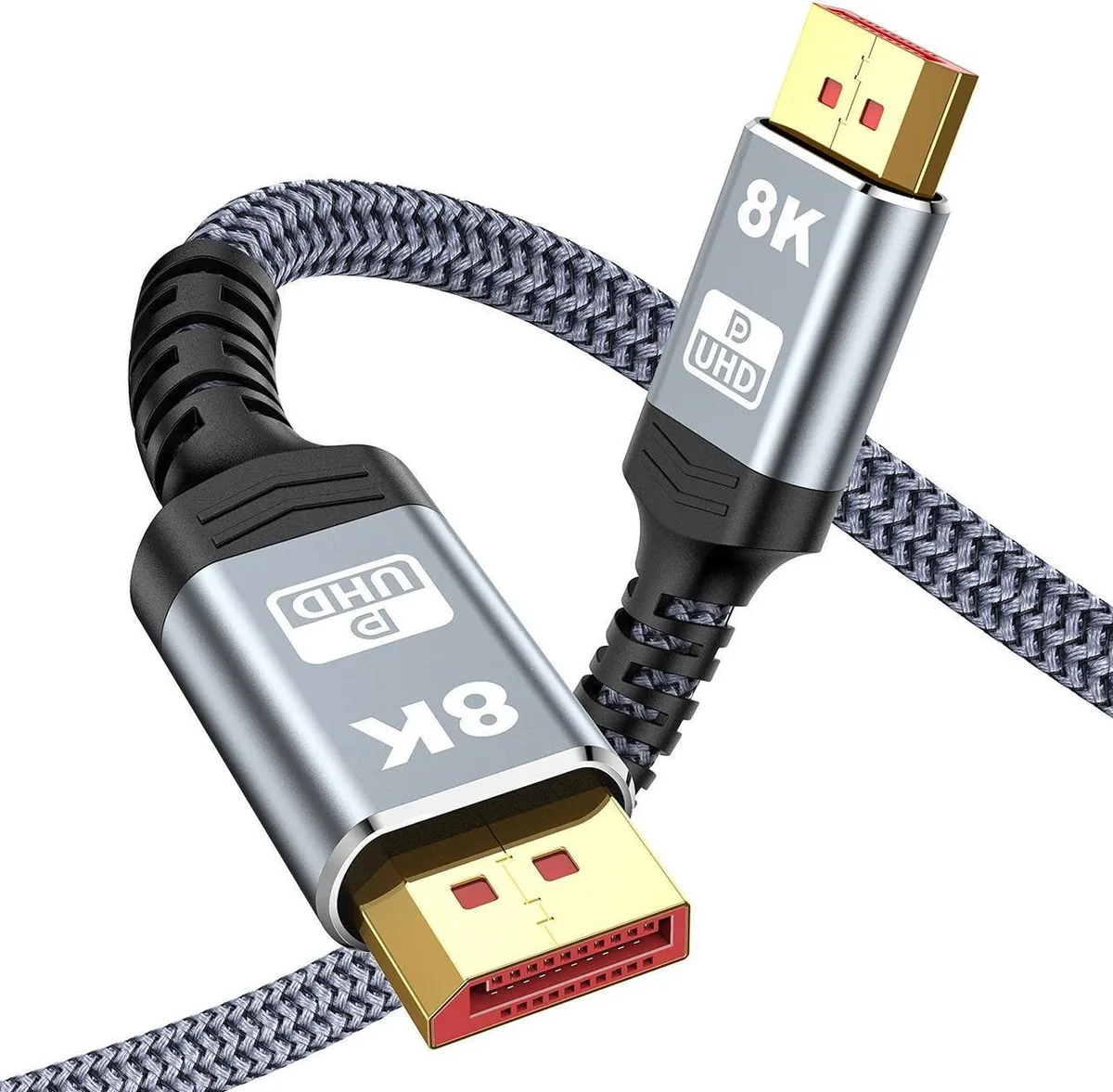 Vszerda Vszerda DisplayPort cable 6.6 ft DP 1.4 Grey — product photo