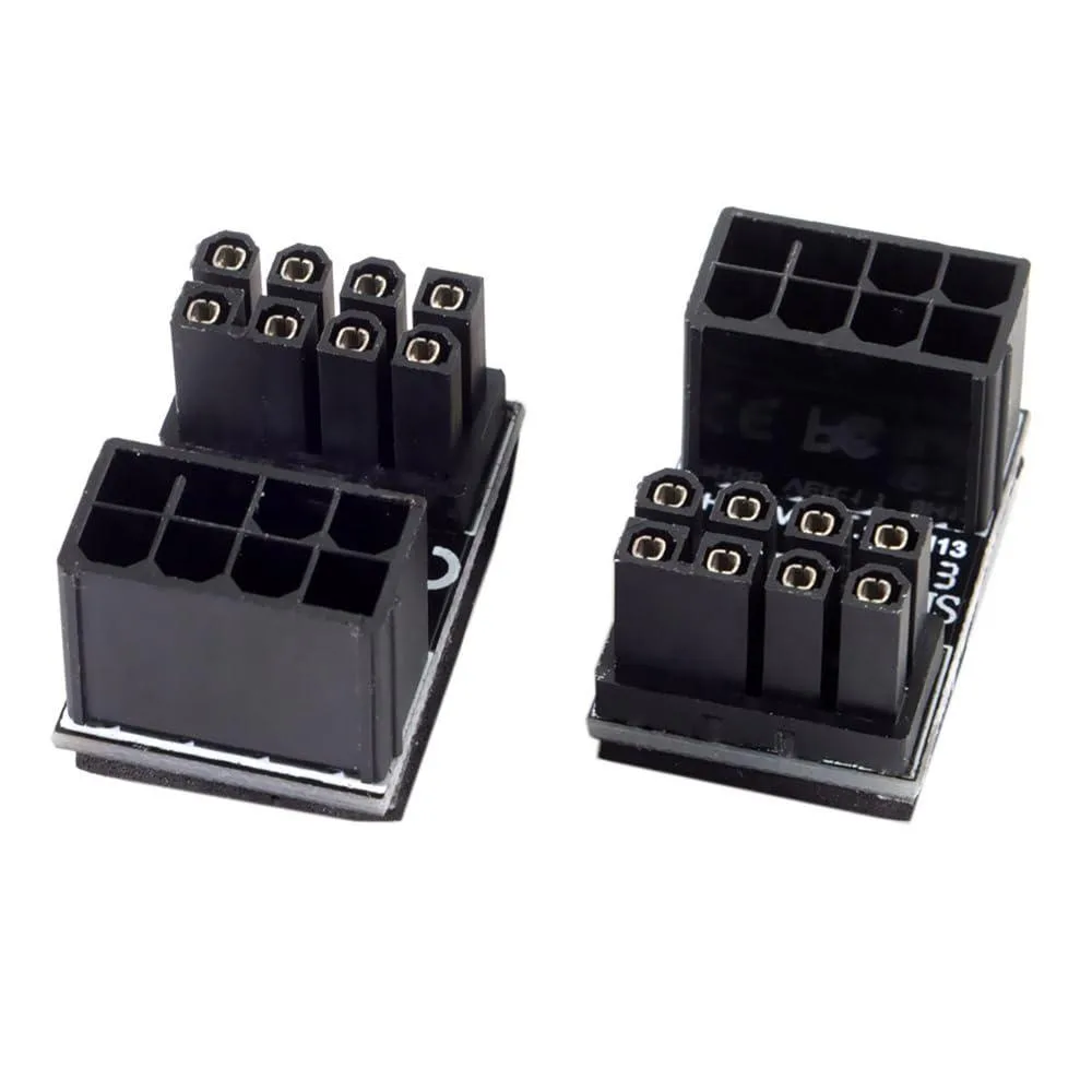 Vszerda Vszerda 180° ATX 8Pin Female to 8Pin Male Adapter 2pcs Black — product photo