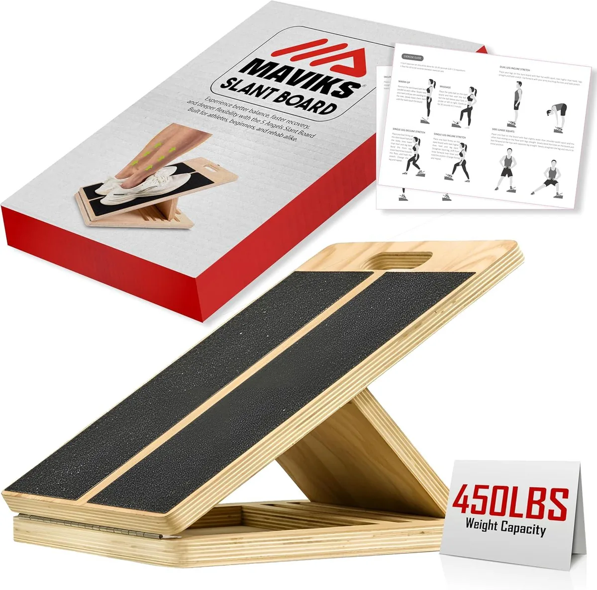 TAURKENAM TAURKENAM Adjustable Calf Stretcher Slant Board 22°–45° 450 lb home gym — product photo