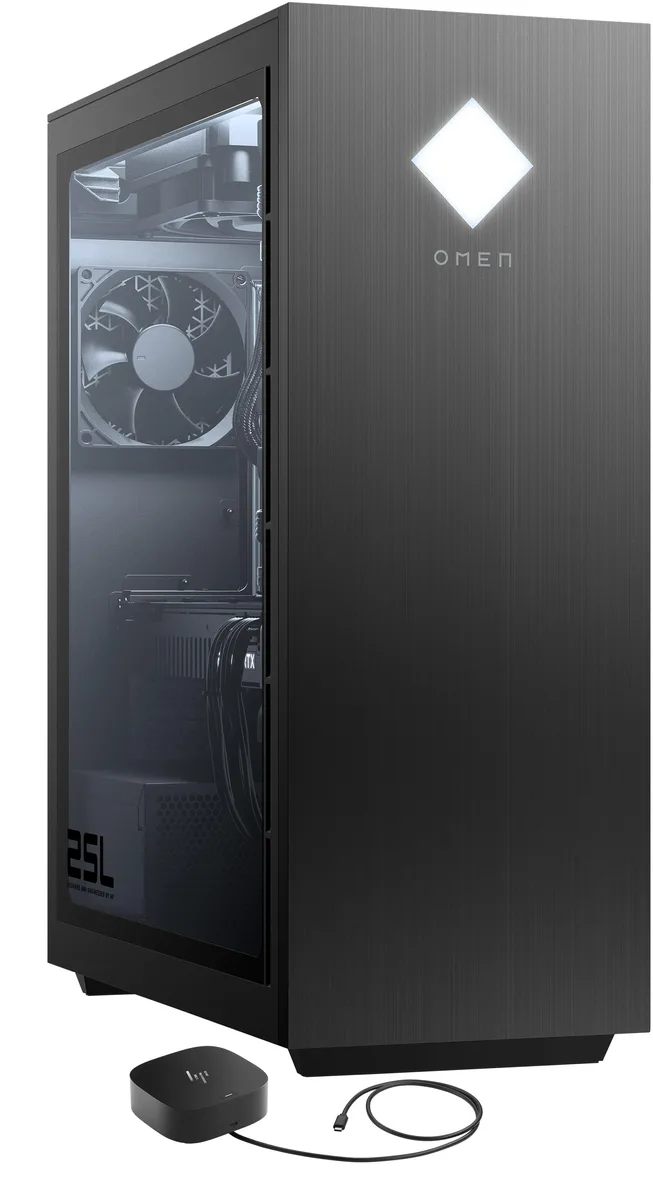 HP HP OMEN GT12-0124 25L desktop PC i5-10400 GTX 1660 Super 8GB 512GB DDR4 NVMe Win 11 Home Shadow Black — product photo