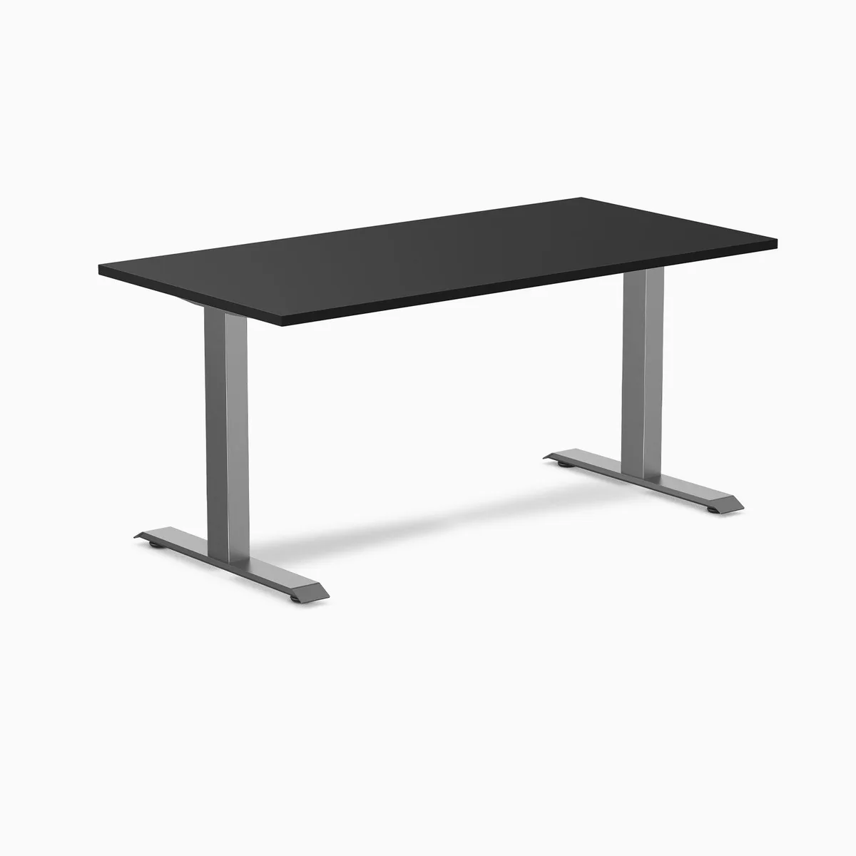 Desky Desky Zero Laminate Desk Black Space Gray 59 x 29.5 in — product photo