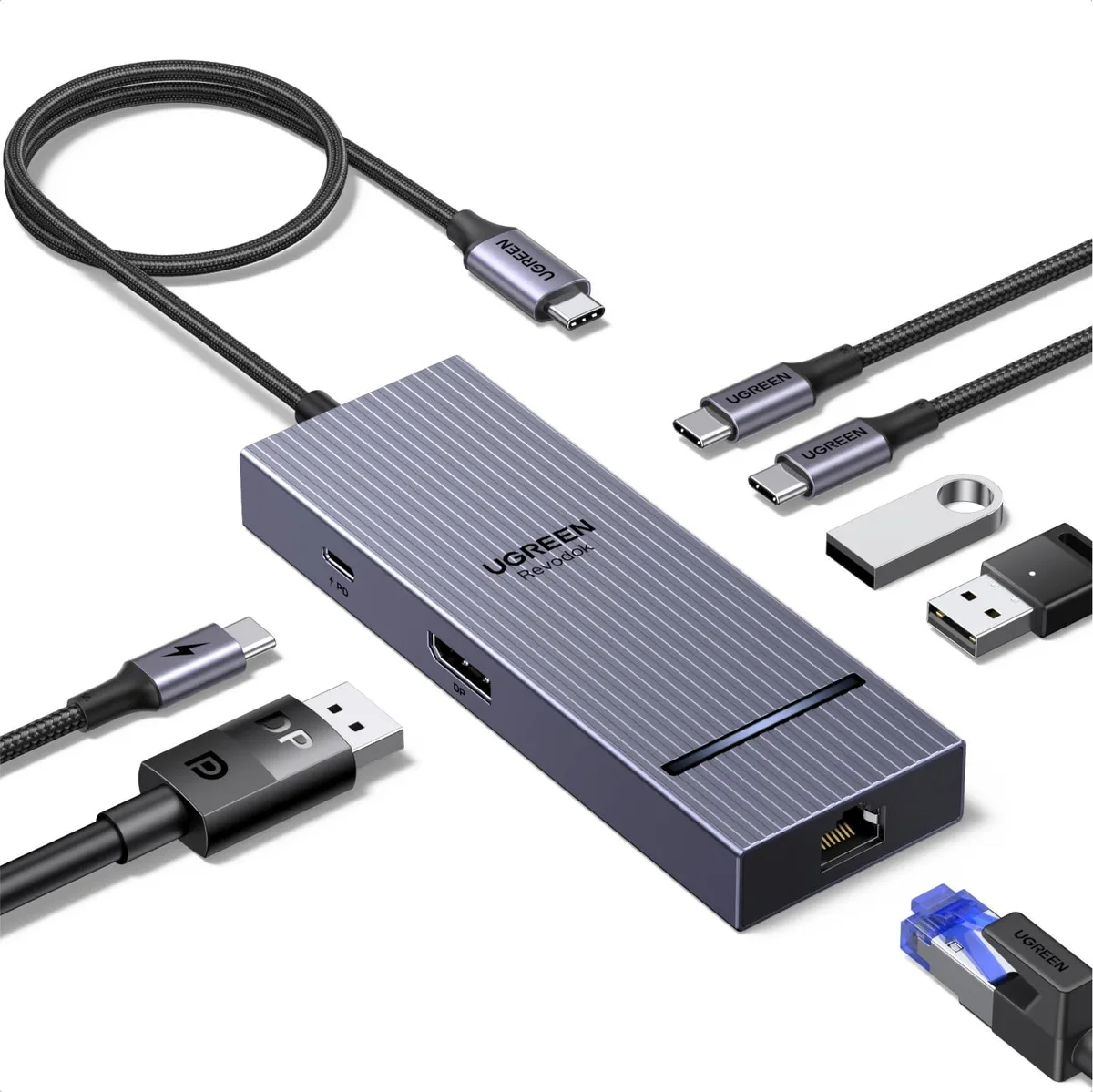 Ugreen 75774 Revodok Pro 7-in-1 USB-C Hub DisplayPort 4K 60Hz — product photo