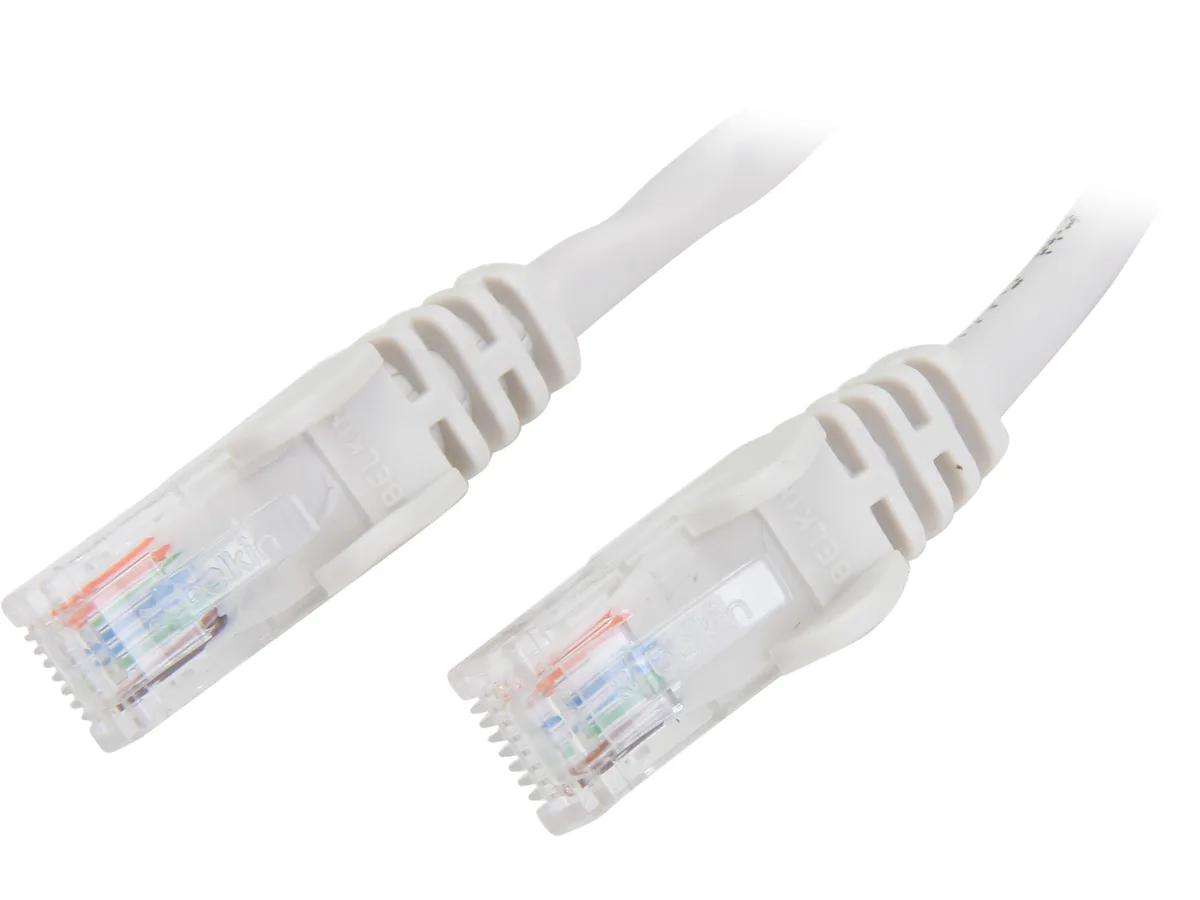 Belkin Belkin A3L791-03-WHT-S Cat 5e network ethernet cable 3 ft white — product photo