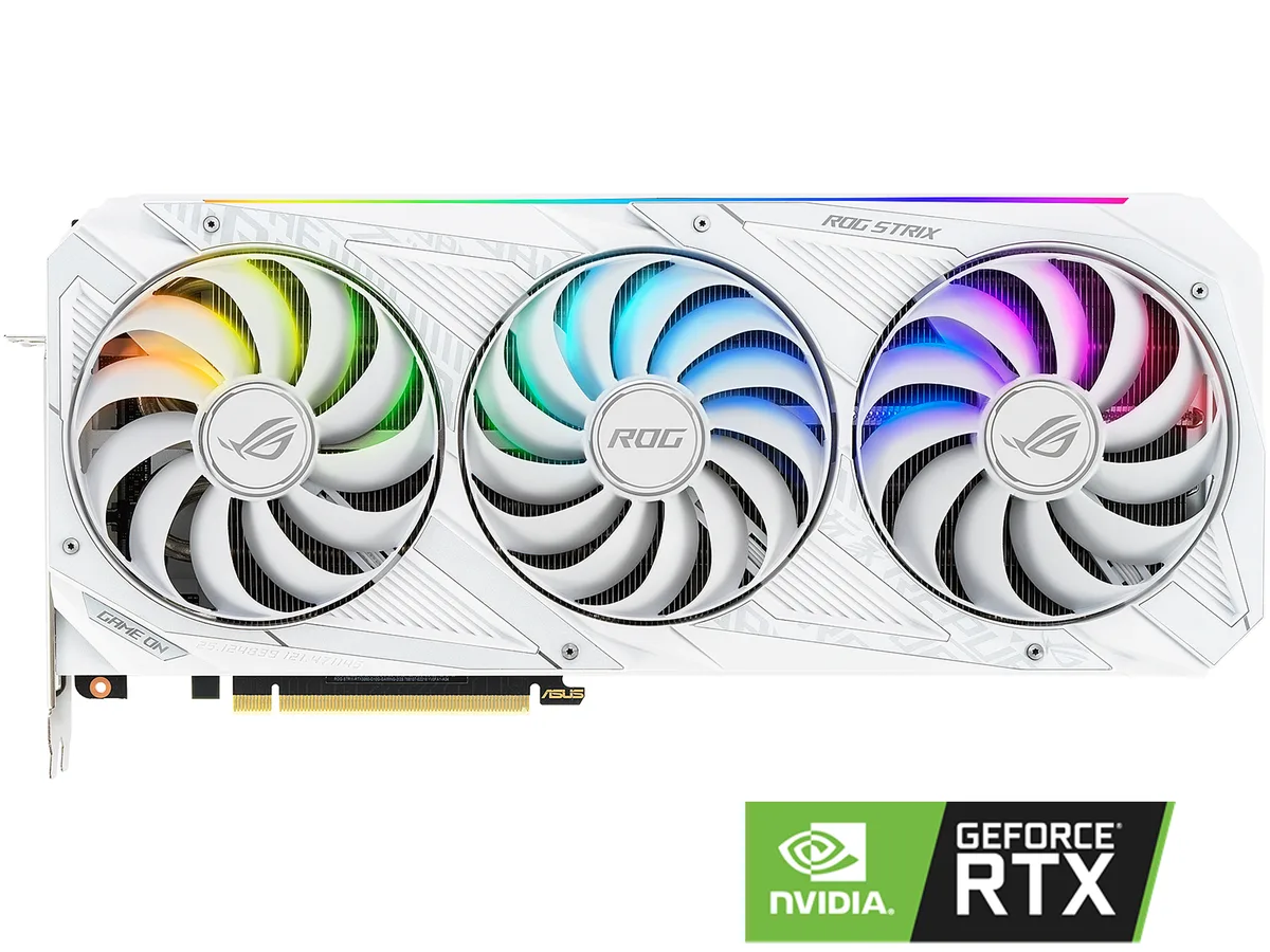 ASUS ASUS STRIXRTX3080O10G-WHT GeForce RTX 3080 10GB graphics card — product photo