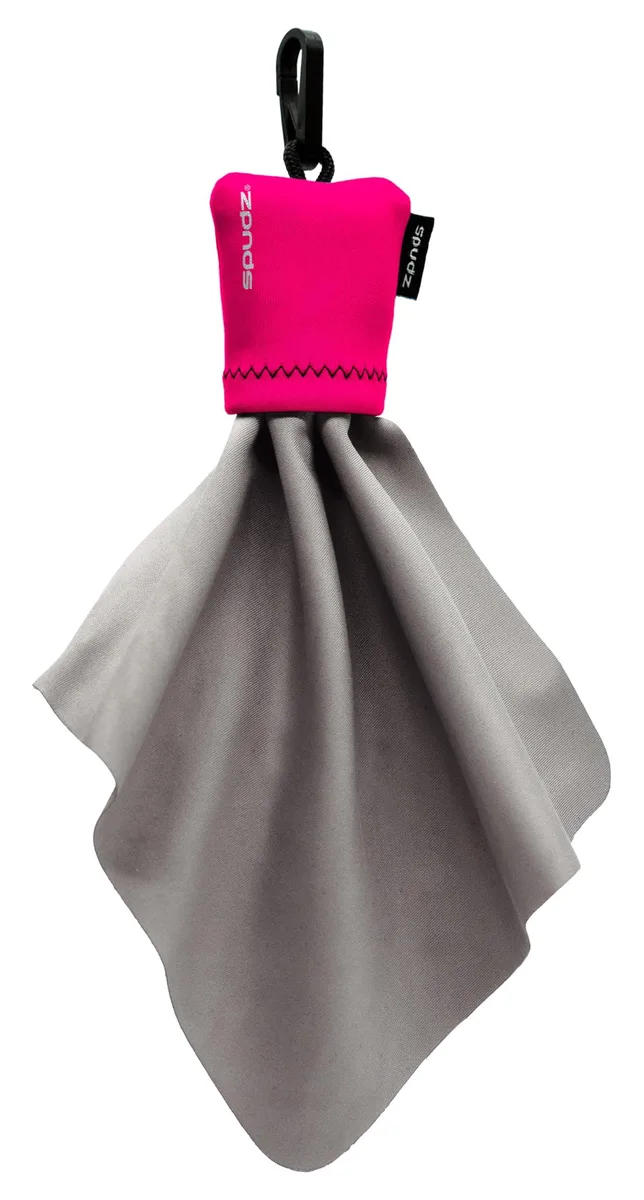 SPUDZ Classic Microfiber Lens Cleaner Clip-On Pouch Pink 6 x 6 Inch — product photo