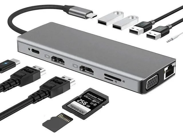 LORDWORLD LORDWORLD 12 in 1 USB C Docking Station Triple Monitor — product photo