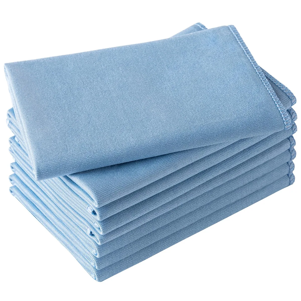 Vnoss Microfiber Glass Cleaning Cloth 8 Pack 12 x 16 Inch Blue — product photo