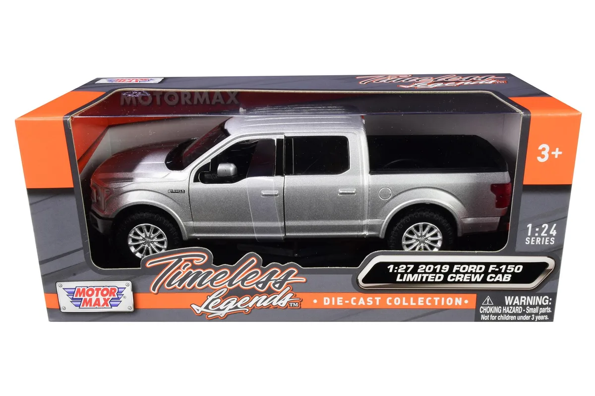 MOTORMAX MOTORMAX 2019 Ford F-150 Limited Crew Cab Pickup Metallic Silver 1/24-1/27 Diecast Vehicle — product photo