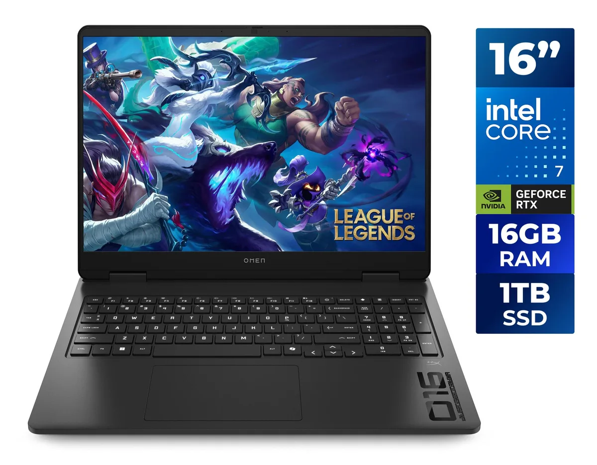 HP HP OMEN B9LL3UAR#ABL gaming laptop Intel Core 7 240H RTX 5060 16GB 1TB — product photo