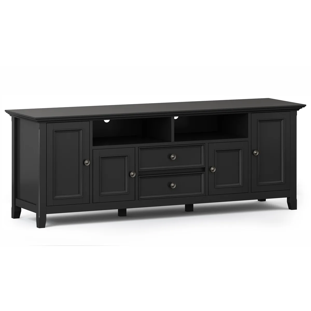 tuphen tuphen Amherst 72 inch Solid Wood TV Media Stand Black — product photo
