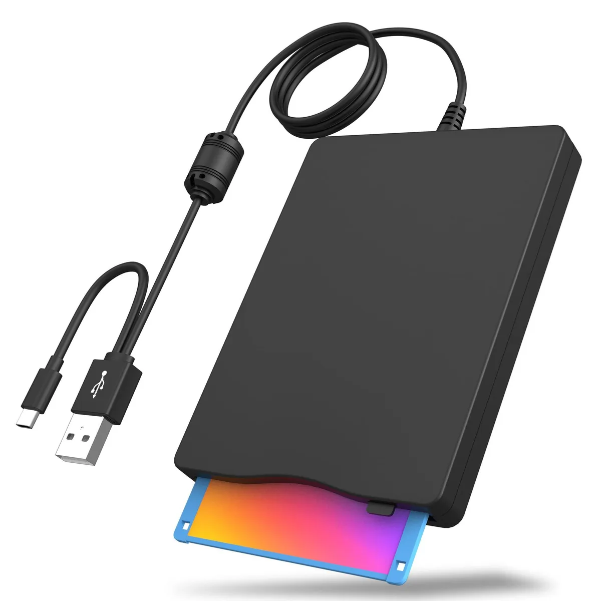  Wbacon 3.5 inch External Floppy Disk Drive USB Type-C — product photo
