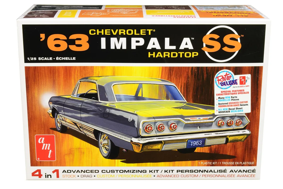 AMT AMT 1963 Chevrolet Impala SS Hardtop 1/25 Scale Model Kit — product photo
