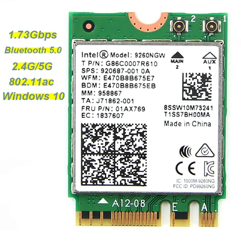 Intel Intel 9260NGW Wi-Fi adapter Bluetooth 5.1 M.2 2230 — product photo