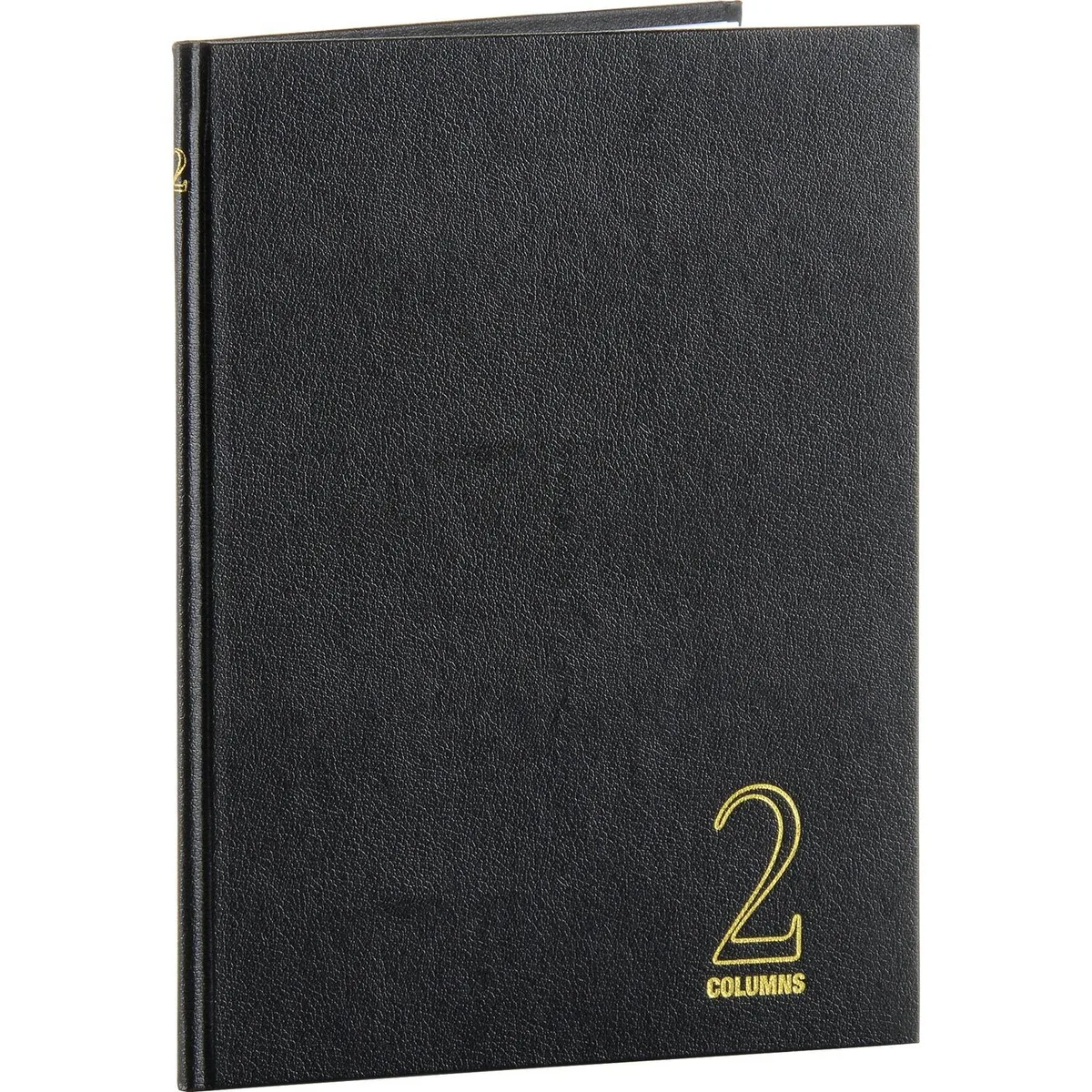 ACCO 74102 columnar book black grained stiff cover gold foil stamp 80 pages 30 lines